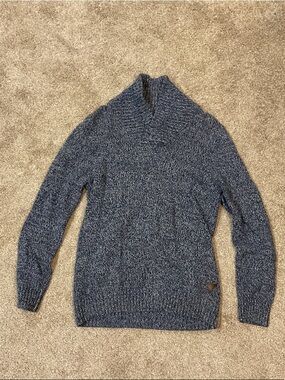 Guess Men's Navy Marled Turtleneck Sweater